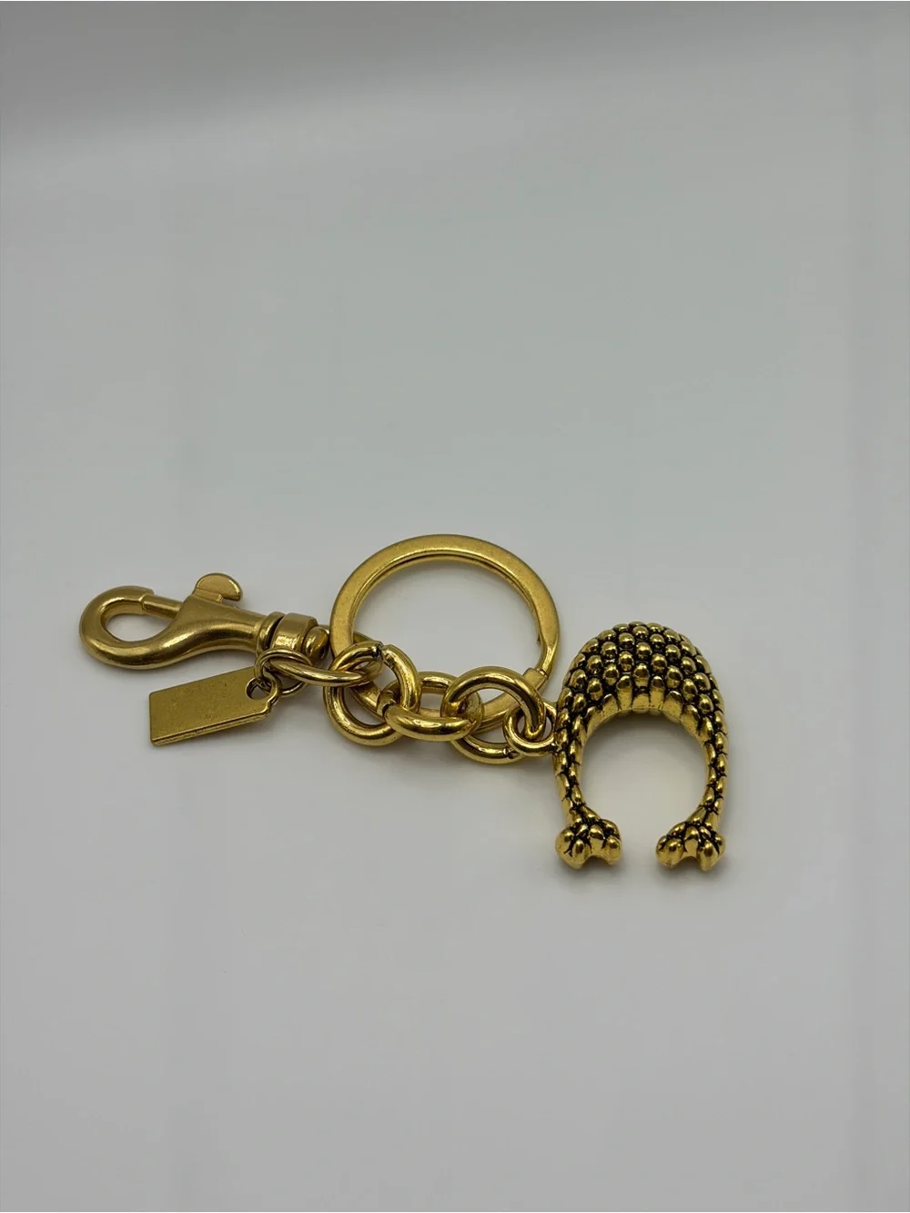 Gold Letter C Keyring Charm